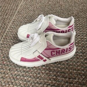 Christian Dior ID Sneakers in White and Pink Size 6.5